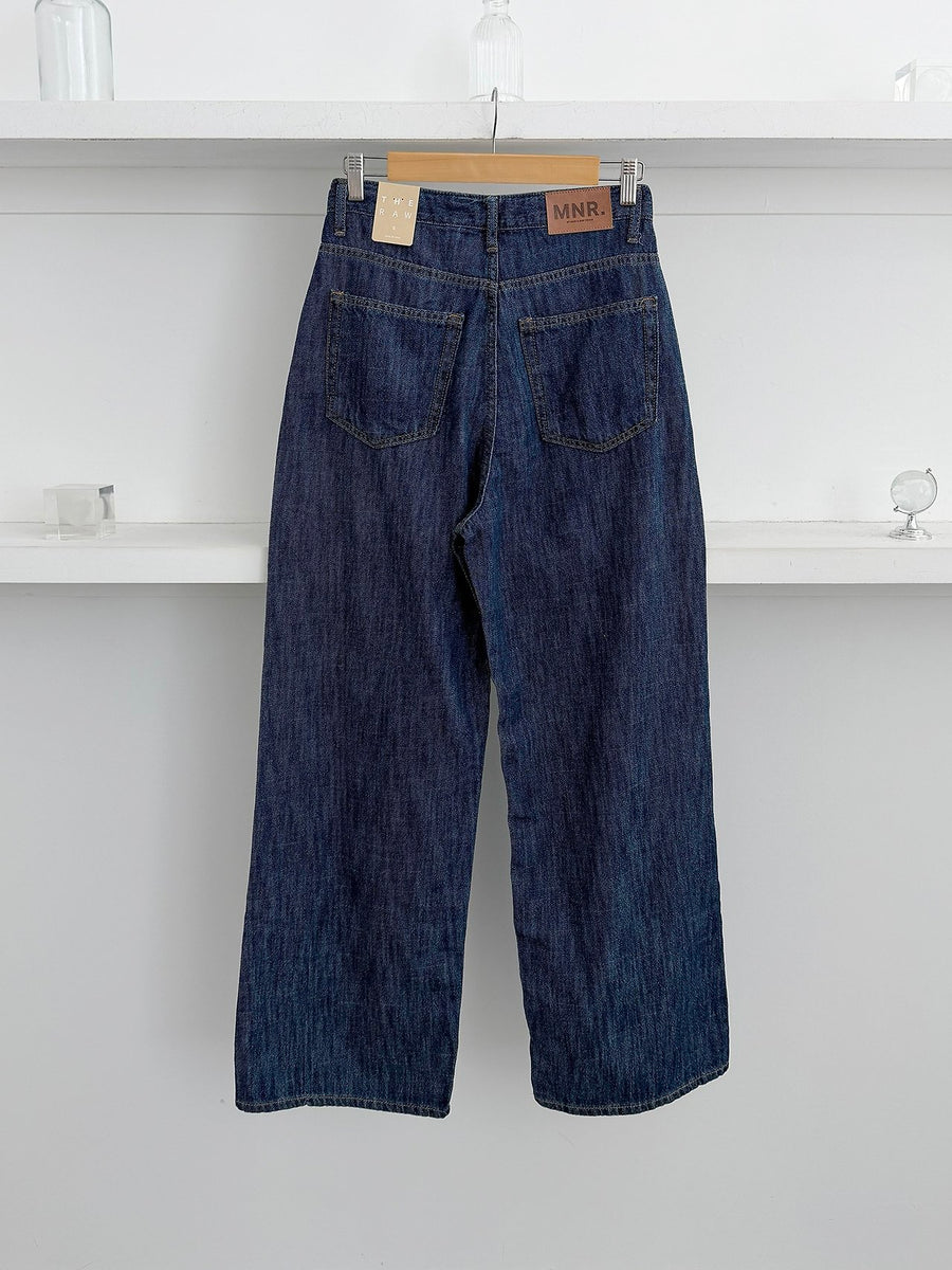 Deep Blue Linen Cotton Demim Pants