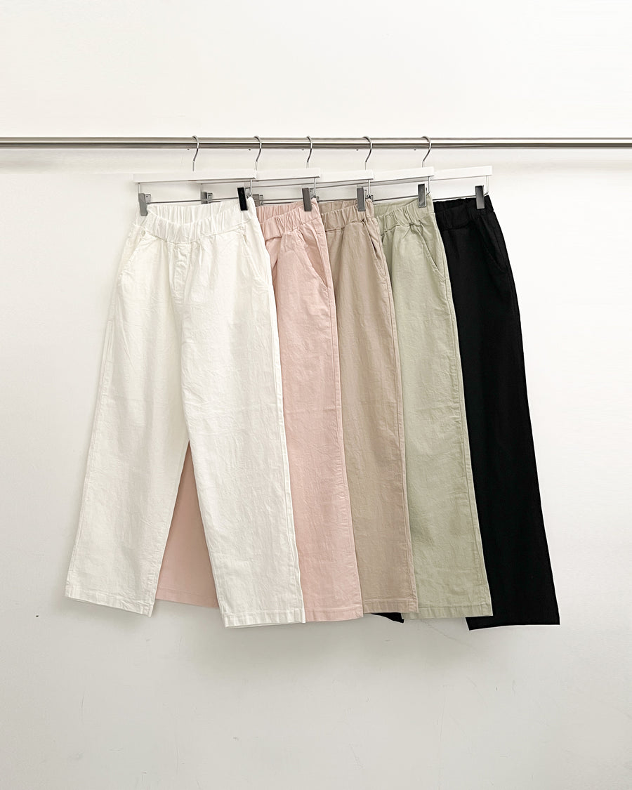 Wide Fit Linen Blend Pants