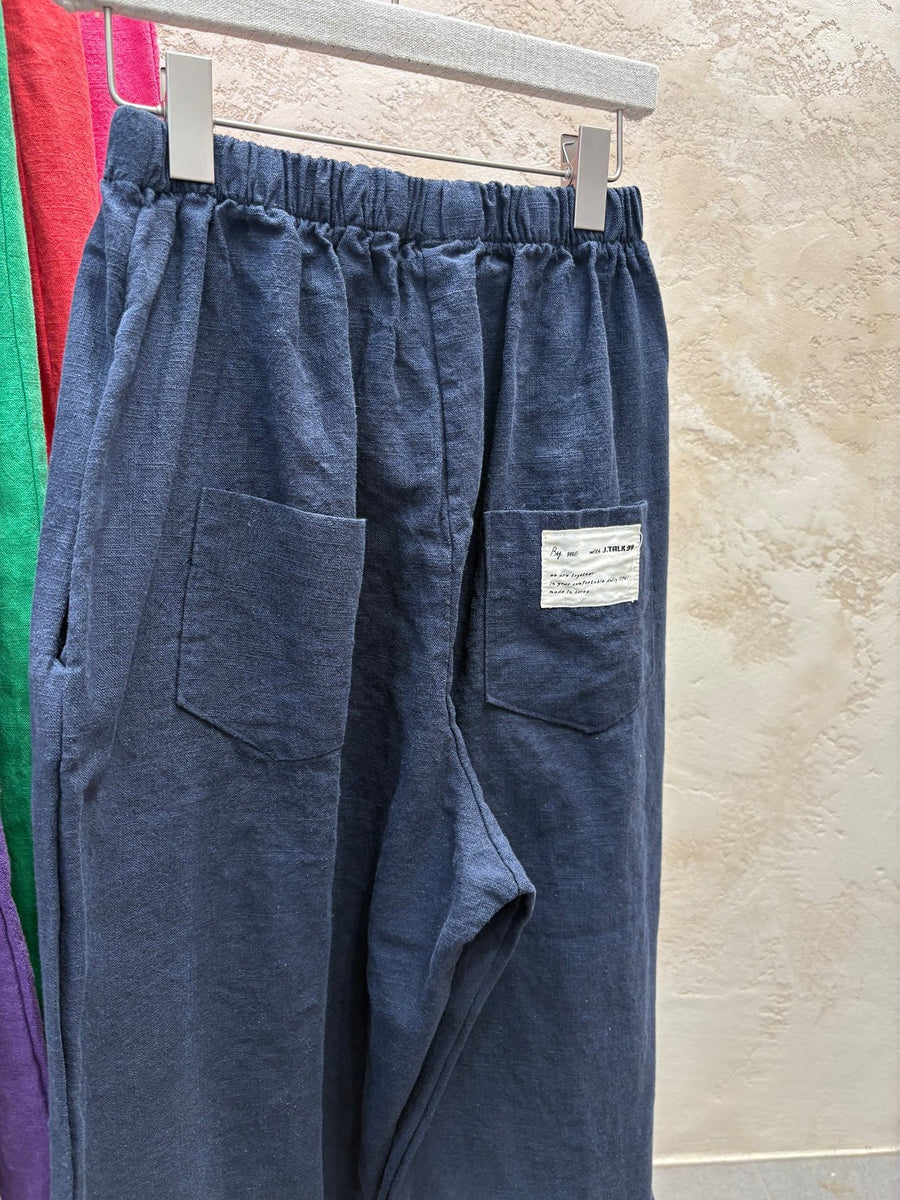 Coastal Linen Blended Wide Pants