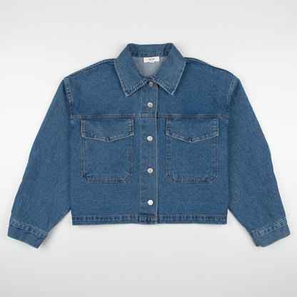 Cropped Classic Denim Jacket