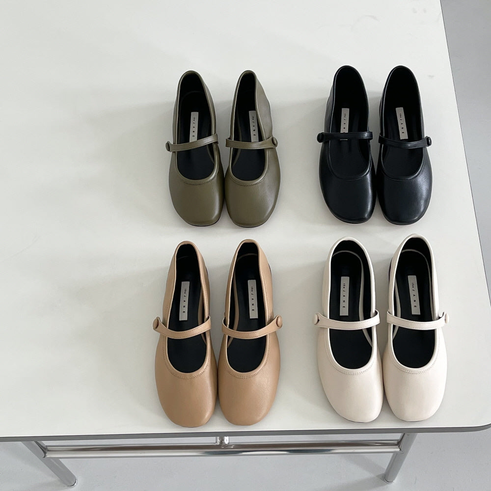 Button Flat Shoes(Pre-Order)