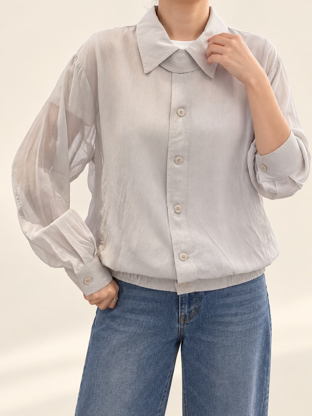 Casual Rayon blend Windbreaker — 원본 색상 · 원본 18 수정본