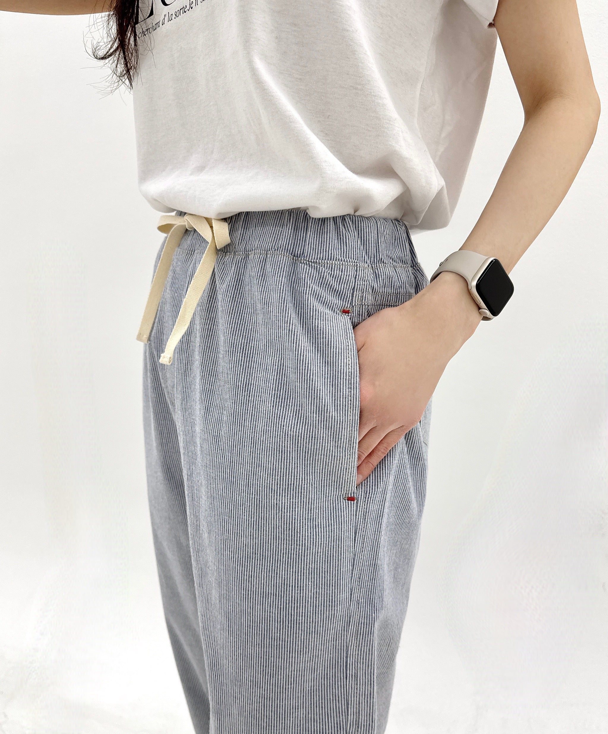 Banding Baggie Cotton Pants | Tapered Fit | Korean Style