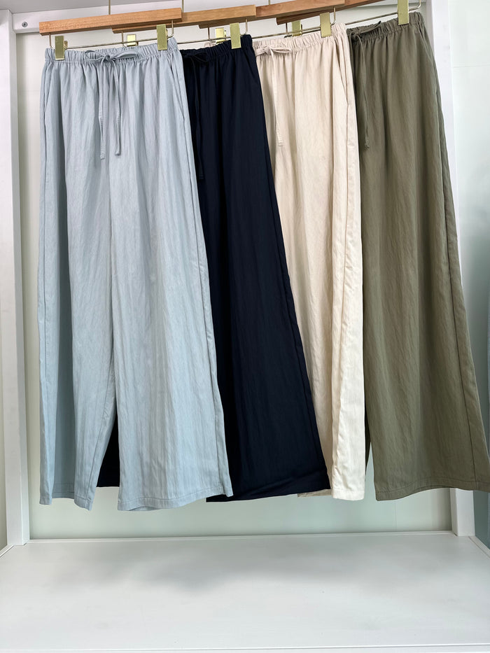 Comfort-Fit Office Cotton Banding Pants