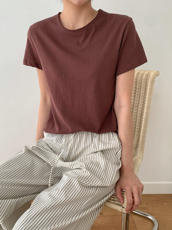 Soft Cotton Crew Neck T-Shirt