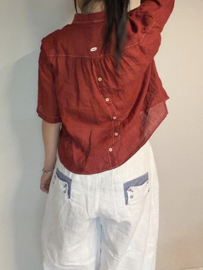 [Pre-Order 20%] Back Pocket Linen Blended Pants