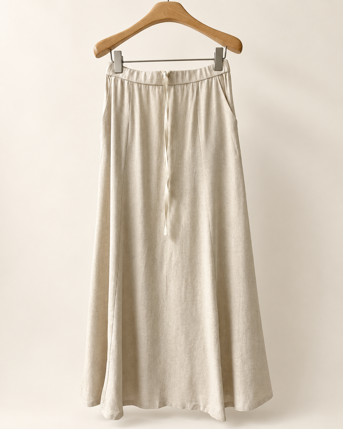 Slim cut linen pocket banding long skirt — 원본 색상 · 원본 5 수정본