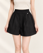 Coin Cotton Banding Shorts — Black — styled outfit