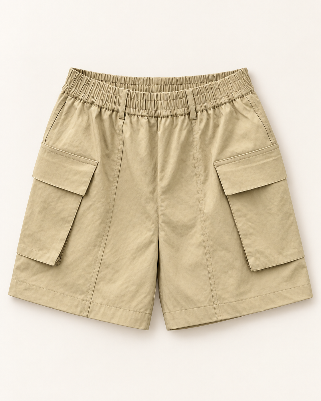 Lightweight Cargo Shorts — Beige — product view