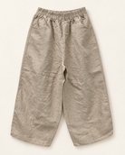 Pure Linen Balloon Banding Pants — Beige — product view