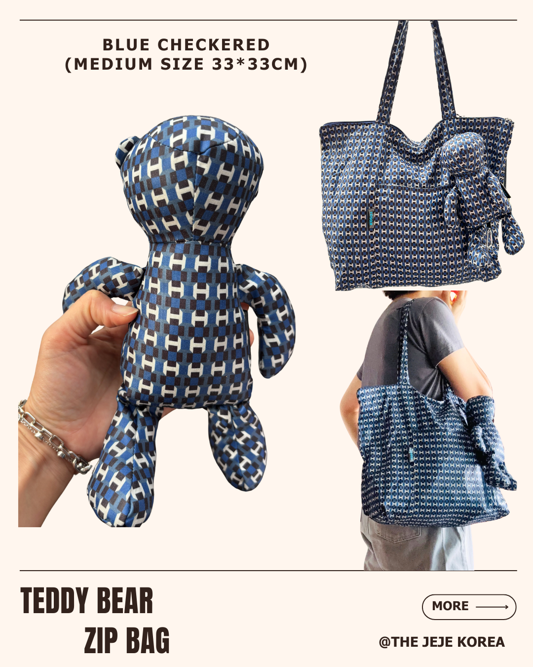 Teddy Bear Zip Bag