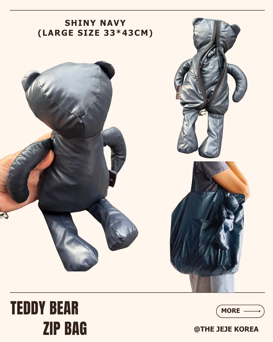 Teddy Bear Zip Bag