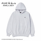The JeJe Korea fashion&lifestyle의 ADLV X HOSHI 와펜 후드티, 라이트 그레이 컬러의 100% 면 소재 오버사이즈 후드